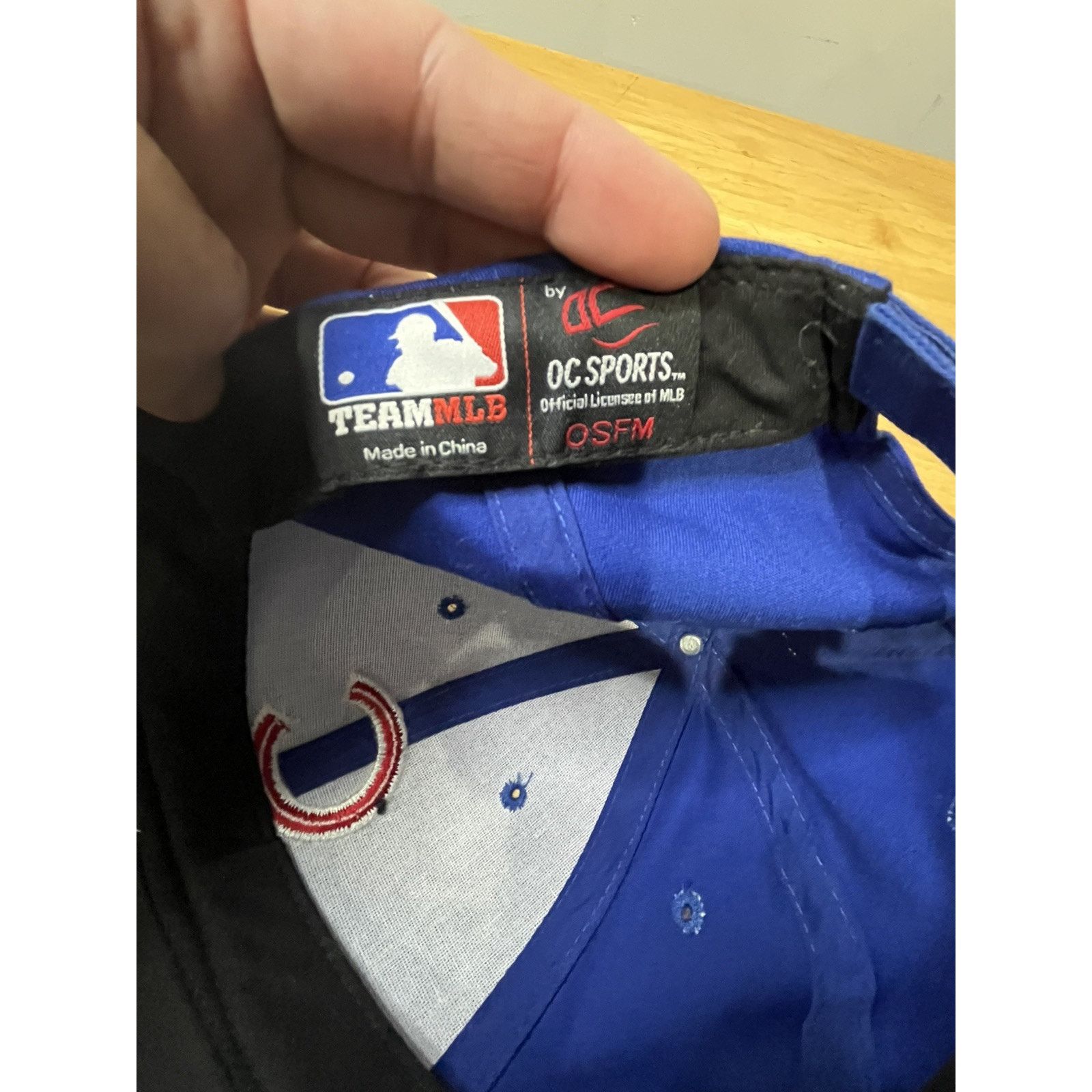 MLB ROYAL BLUE MLB CHICAGO CUBS LOGO ADJUSTABLE CURVED HAT CAP Size ONE SIZE - 7 Thumbnail