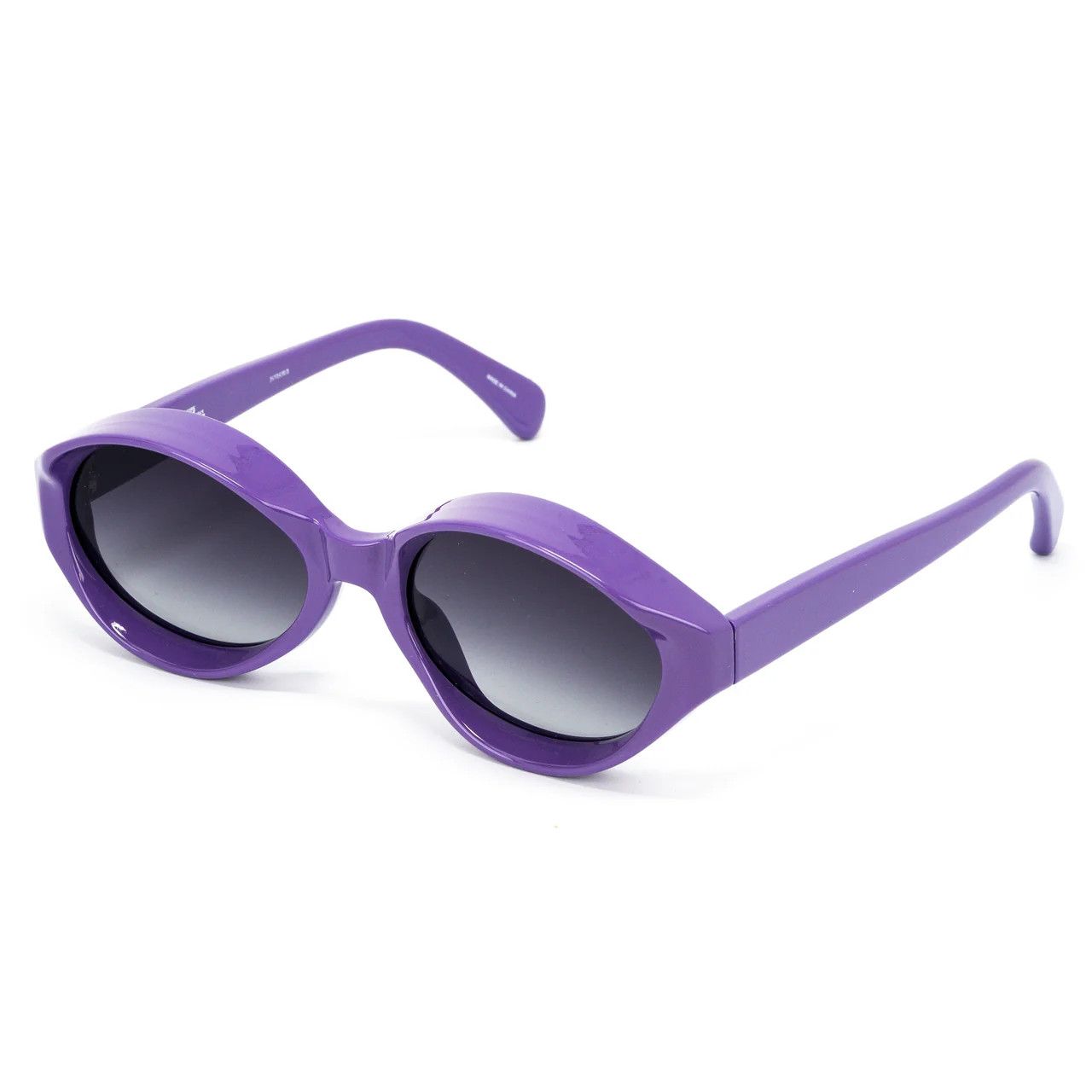 Jeremy Scott Jeremy Scott Purple Visor Oval Plastic Sunglasses Size ONE SIZE - 1 Thumbnail