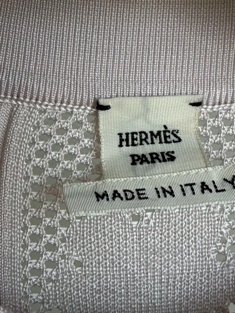 Hermes Hermes Knit Top with Openwork Floral Design at Back Size XS / US 0-2 / IT 36-38 - 2 Thumbnail