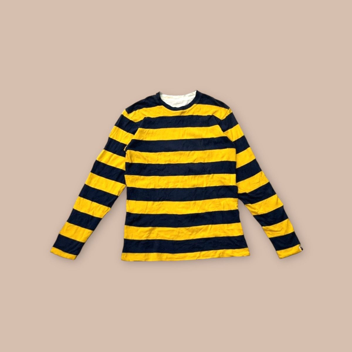 Bape A Bathing Ape Striped Reversible L/S Tees Size US M / EU 48-50 / 2 - 3 Thumbnail