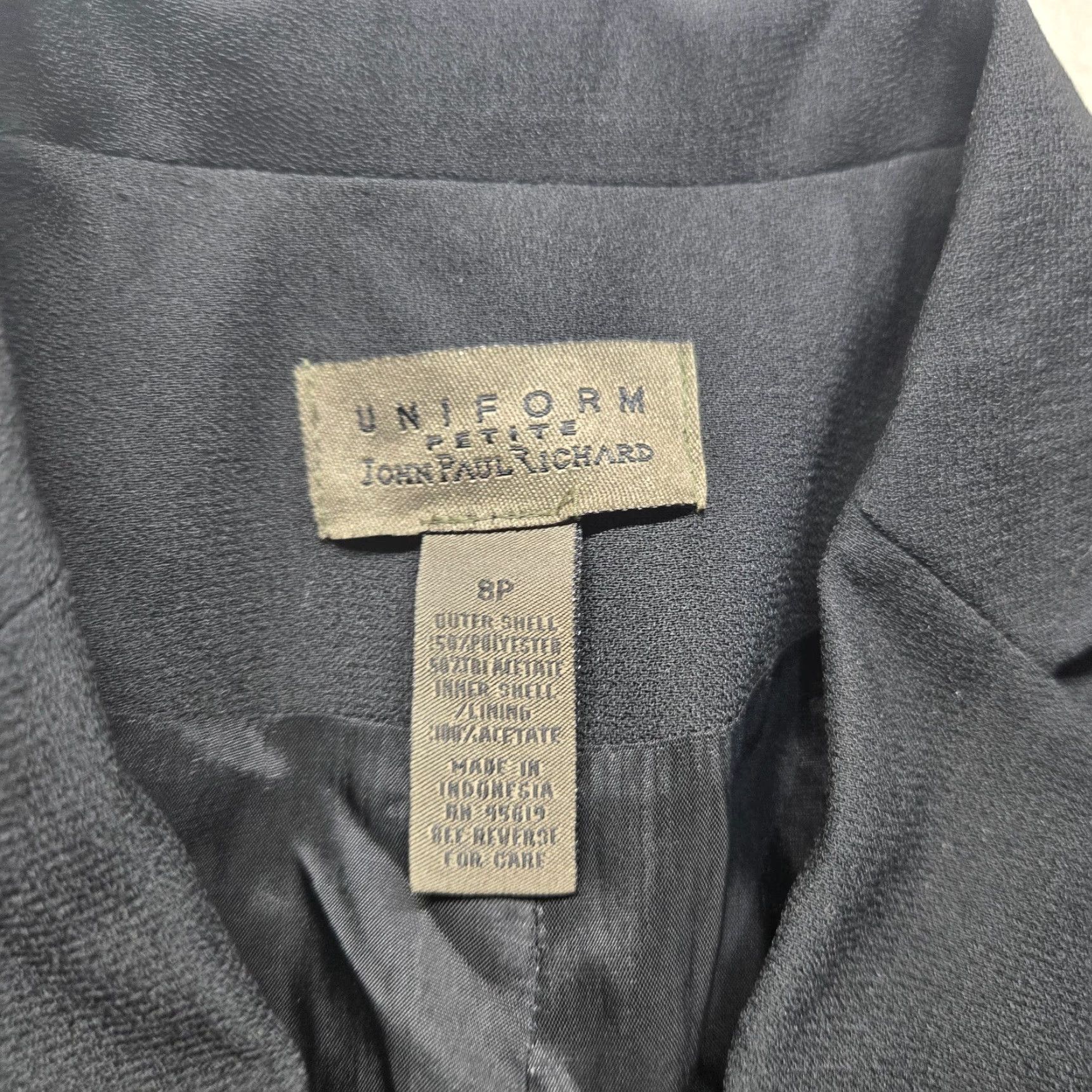 Vintage Uniform Blazer Solid Black Jacket Adult Women's Petite 8P Blazer Jacket Black 8P Women Petite」に誤りがあるため、正しく再編成します Size M / US 6-8 / IT 42-44 - 3 Thumbnail