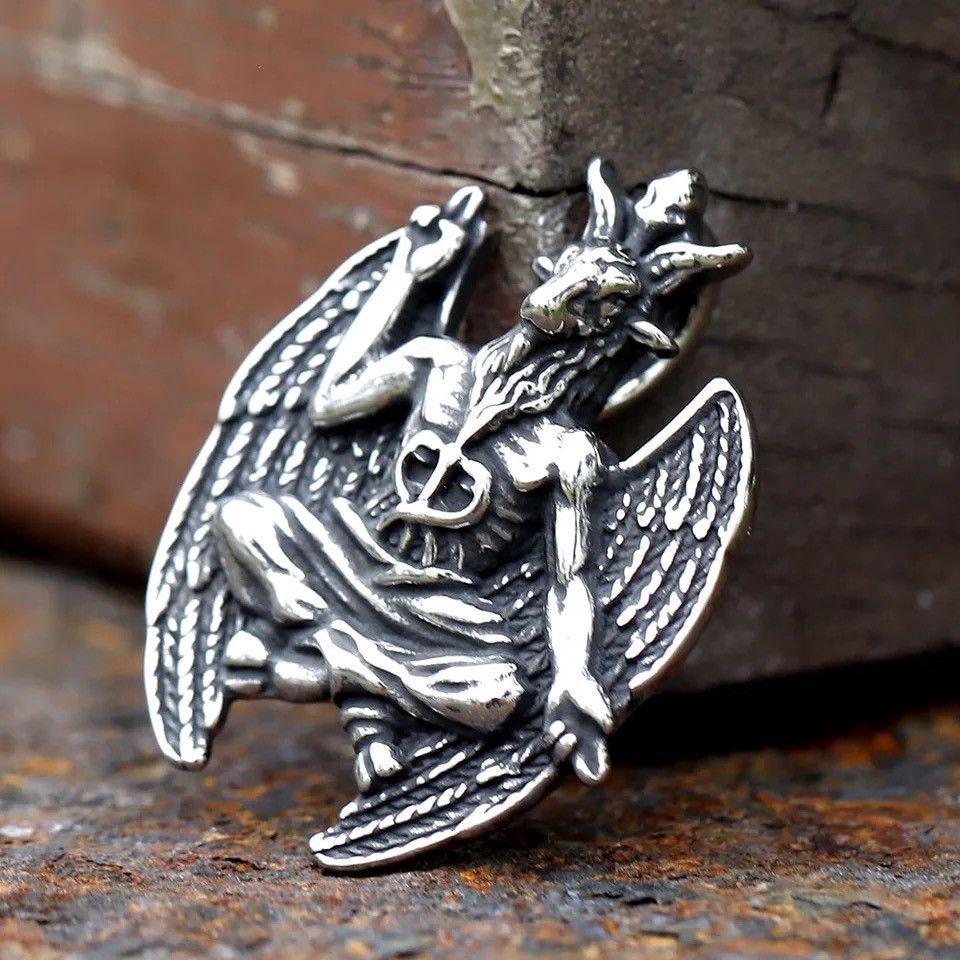 Jewelry Gothic Satan Goat Lucifer Pendant Necklace Size ONE SIZE - 3 Thumbnail