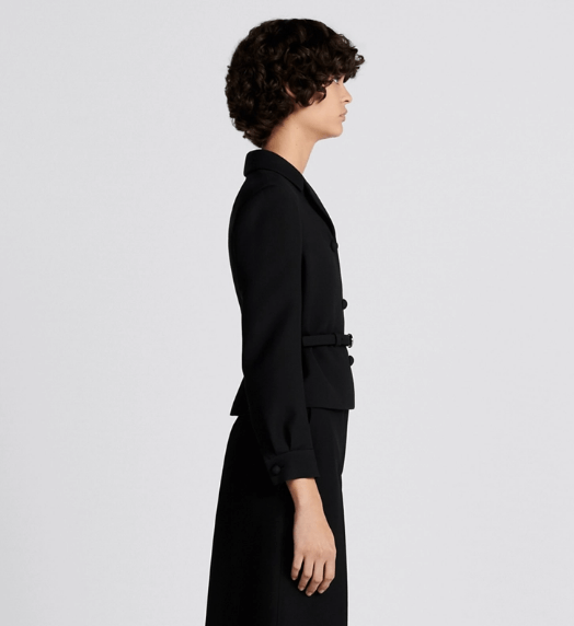 Dior o1w1db10525 221V08 Cropped Jacket with Dior Belt in Black Size XL / US 12-14 / IT 48-50 - 5 Thumbnail