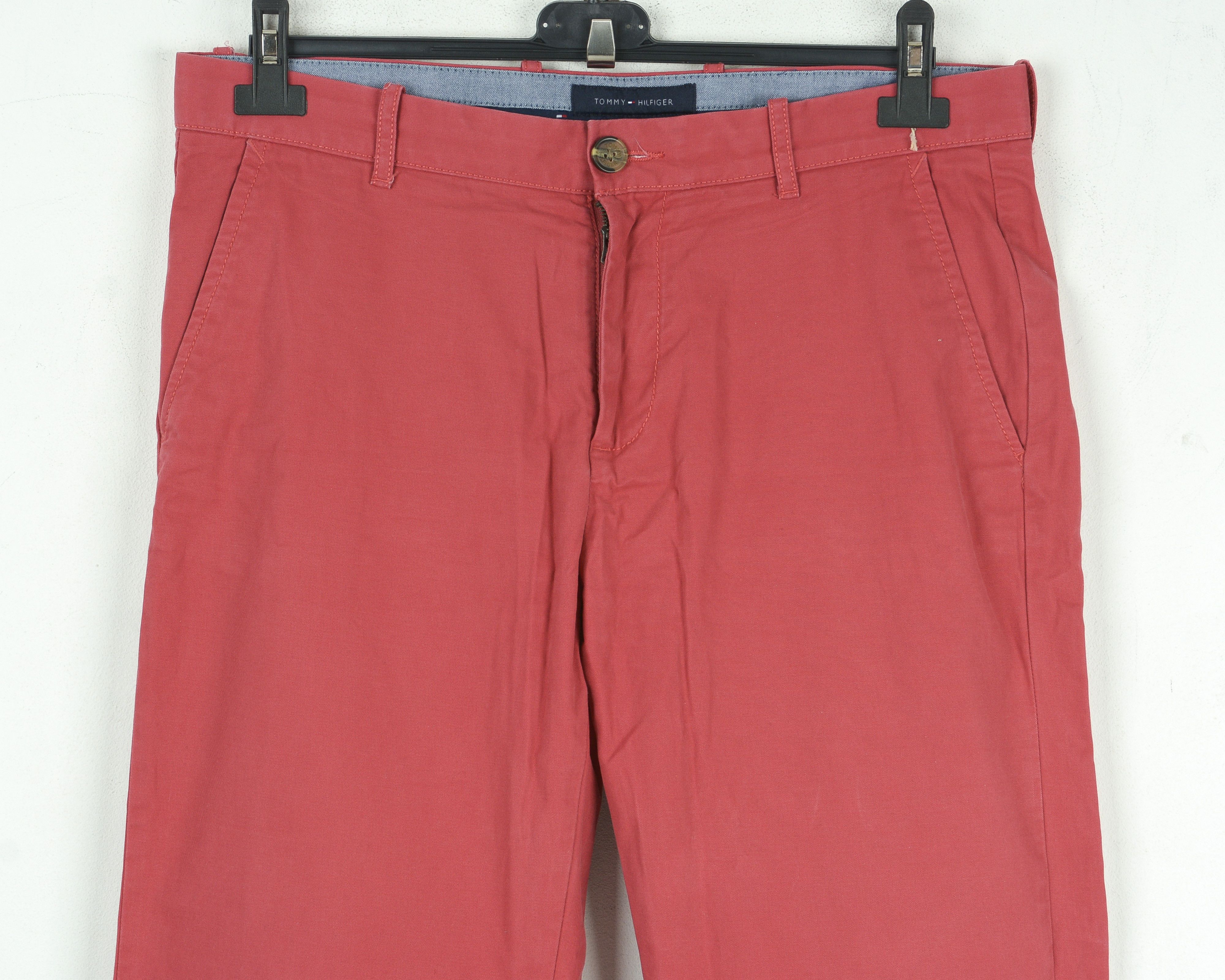 Tommy Hilfiger Coupe Sur Mesure W32 L32 Pants Straight Trousers Chino Red Size US 32 / EU 48 - 2 Thumbnail