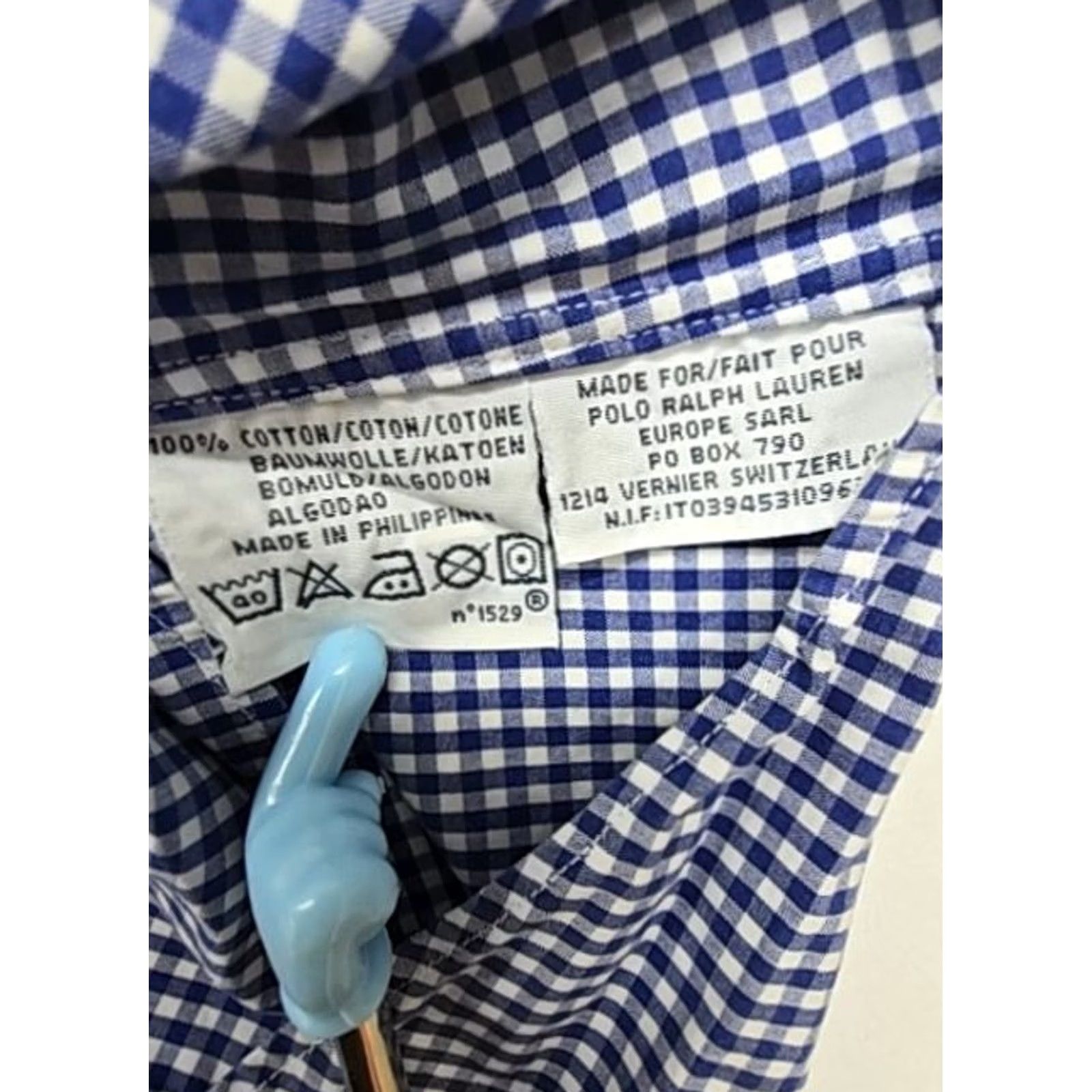 Polo Ralph Lauren Polo Ralph Lauren Boys Blue Gingham Button-Up Shirt XL Long Sleeve Used Size US XL / EU 56 / 4 - 5 Thumbnail