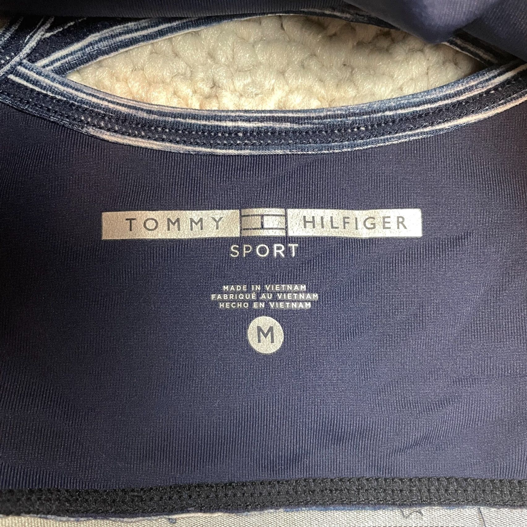 Tommy Hilfiger Tommy Hilfiger Sport Women Medium Tank Crop Logo Stretch Blue Activewear Size M / US 6-8 / IT 42-44 - 4 Thumbnail