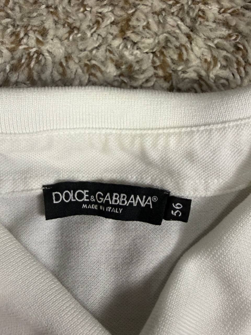 Dolce & Gabbana Dolce & Gabbana Logo Plaque Polo Shirt In White Size US XL / EU 56 / 4 - 7 Thumbnail