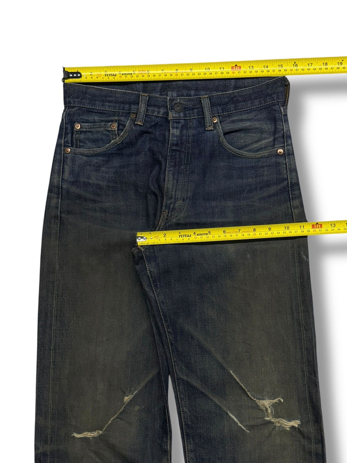 Levi's Vintage Clothing Vintage 90s Levi’s 551Z-XX Big E Talon Selvedge Denim Jeans Size US 30 / EU 46 - 21 Thumbnail