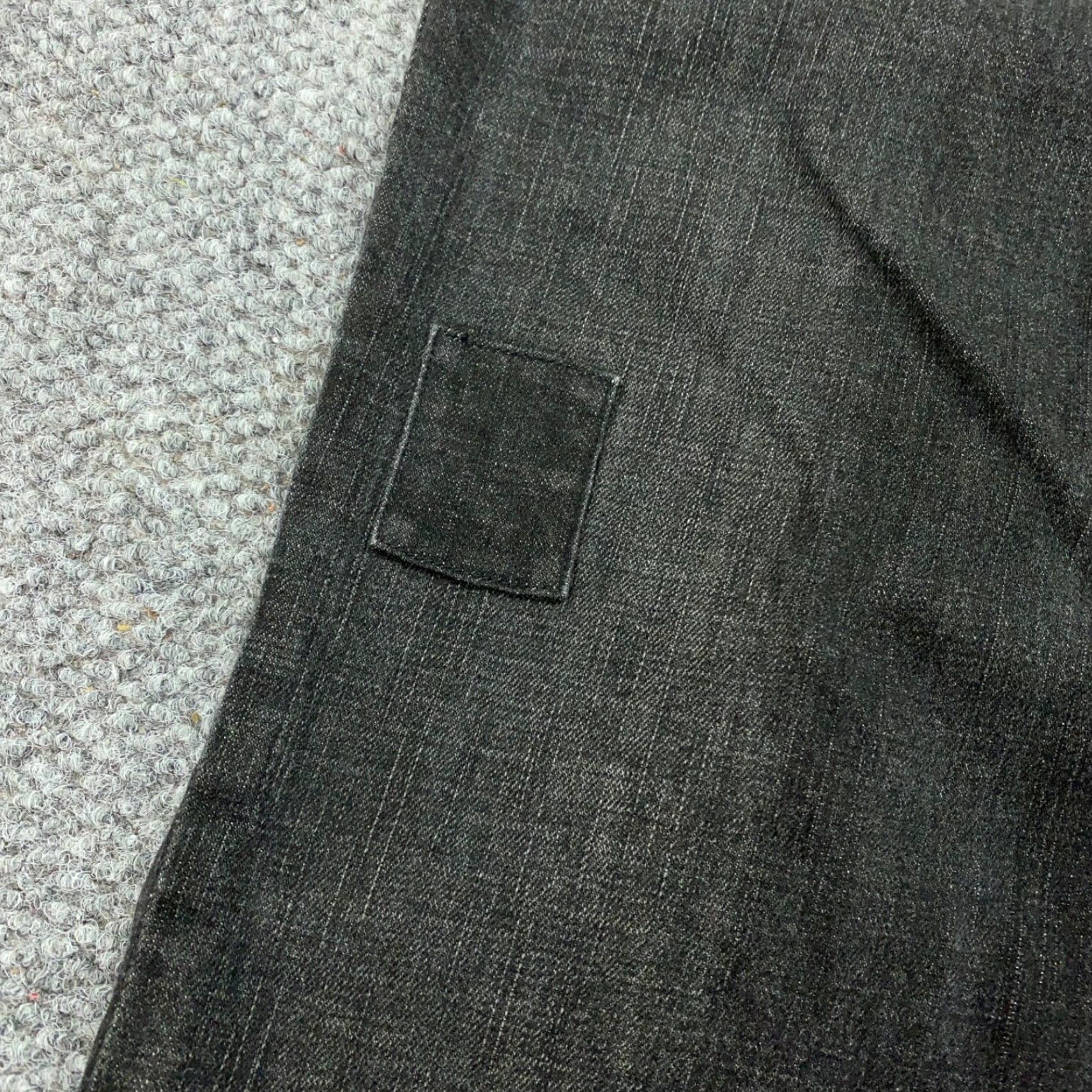 CO VTG Lauren Jeans Co Womens Jeans Bootcut 8 Gray Embroidered Patchwork Denim Stretch 5-Pocket Size 29" - 7 Thumbnail