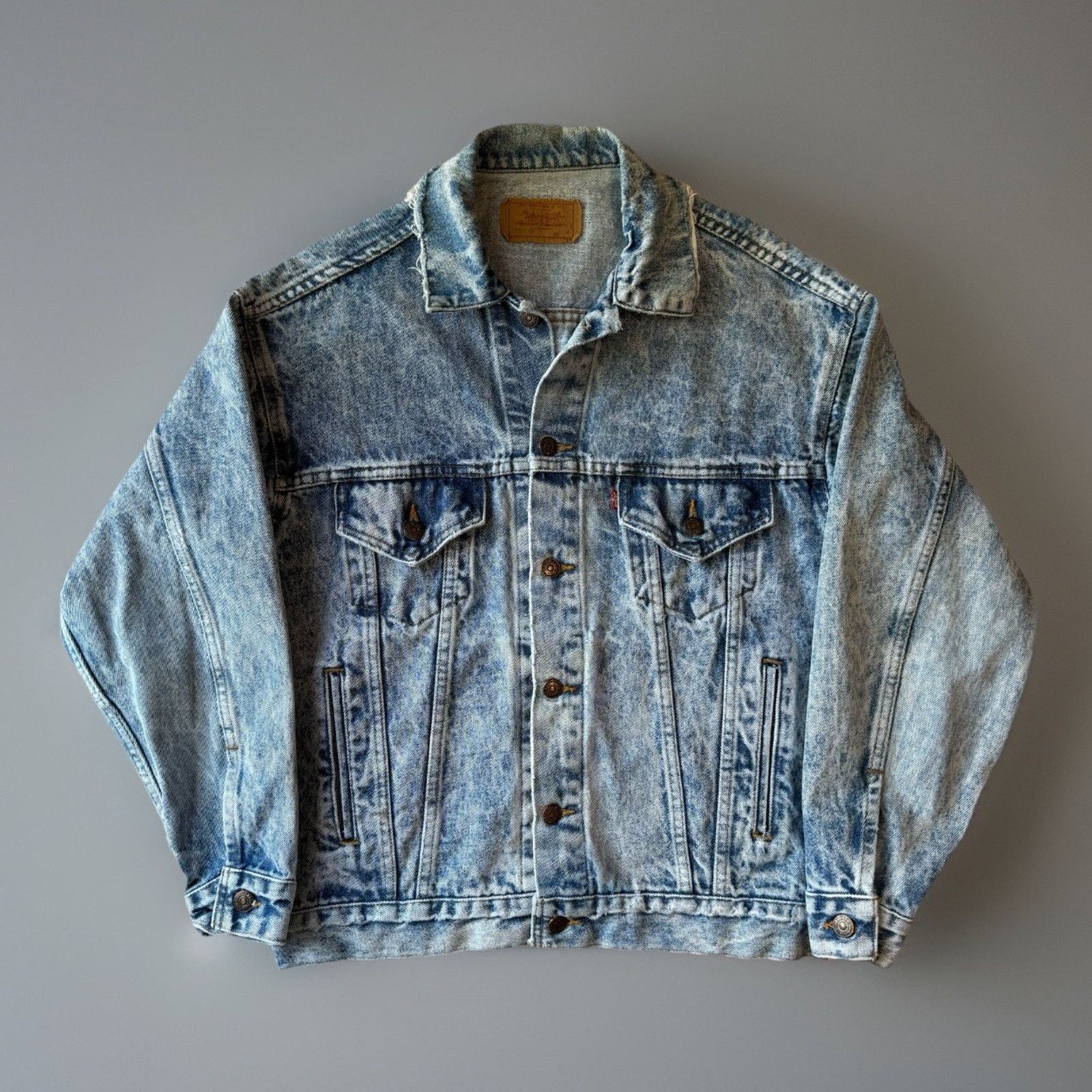 Levi's Vintage Levis Denim Jacket Small Blue Acid Wash Trucker USA Size US S / EU 44-46 / 1 - 1 Thumbnail