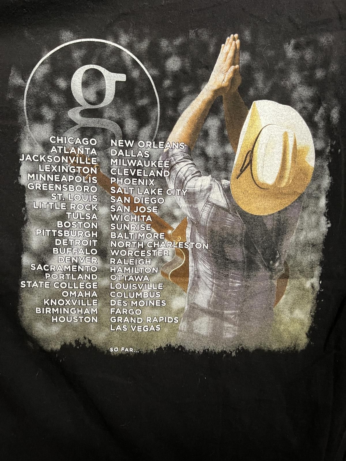 Designer Garth Brooks World tour Tee 2014-16 T-shirt - L Size US L / EU 52-54 / 3 - 5 Thumbnail