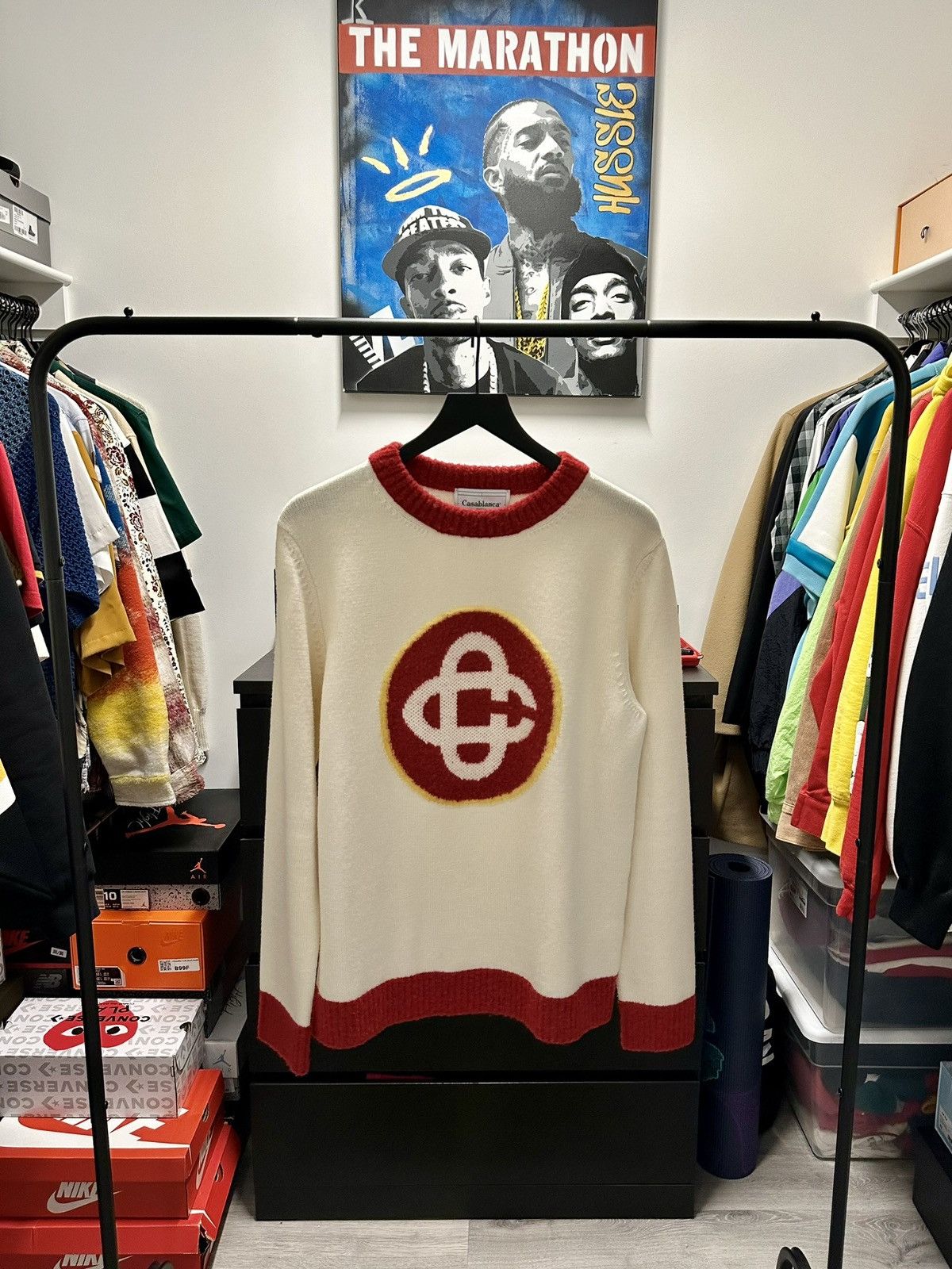 Casablanca Casablanca Monogram Patch Crewneck Sweatshirt Size US M / EU 48-50 / 2 - 1 Thumbnail