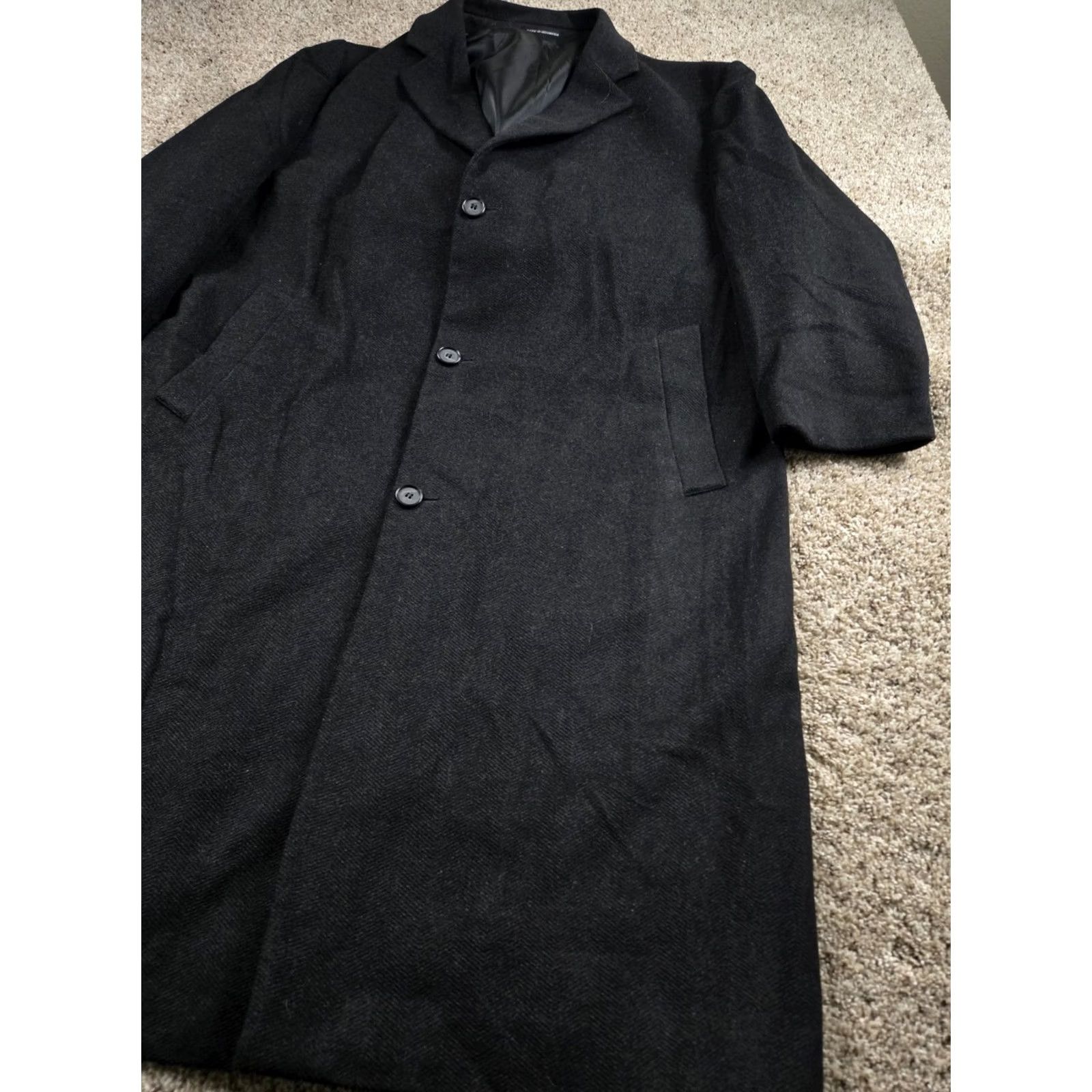 Ralph Lauren Lauren Ralph Lauren Overcoat Mens 46L Wool Cashmere Gray Herringbone Coat Long Wool Blend Button Pockets Classic 46L Mens Winter Vintage No N/A Size US S / EU 44-46 / 1 - 2 Thumbnail