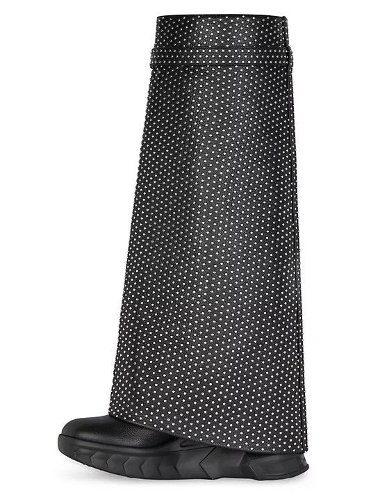 Givenchy o1w1db10325 Shark Lock Hight Boots in Black Size US 6 / IT 36 - 3 Thumbnail