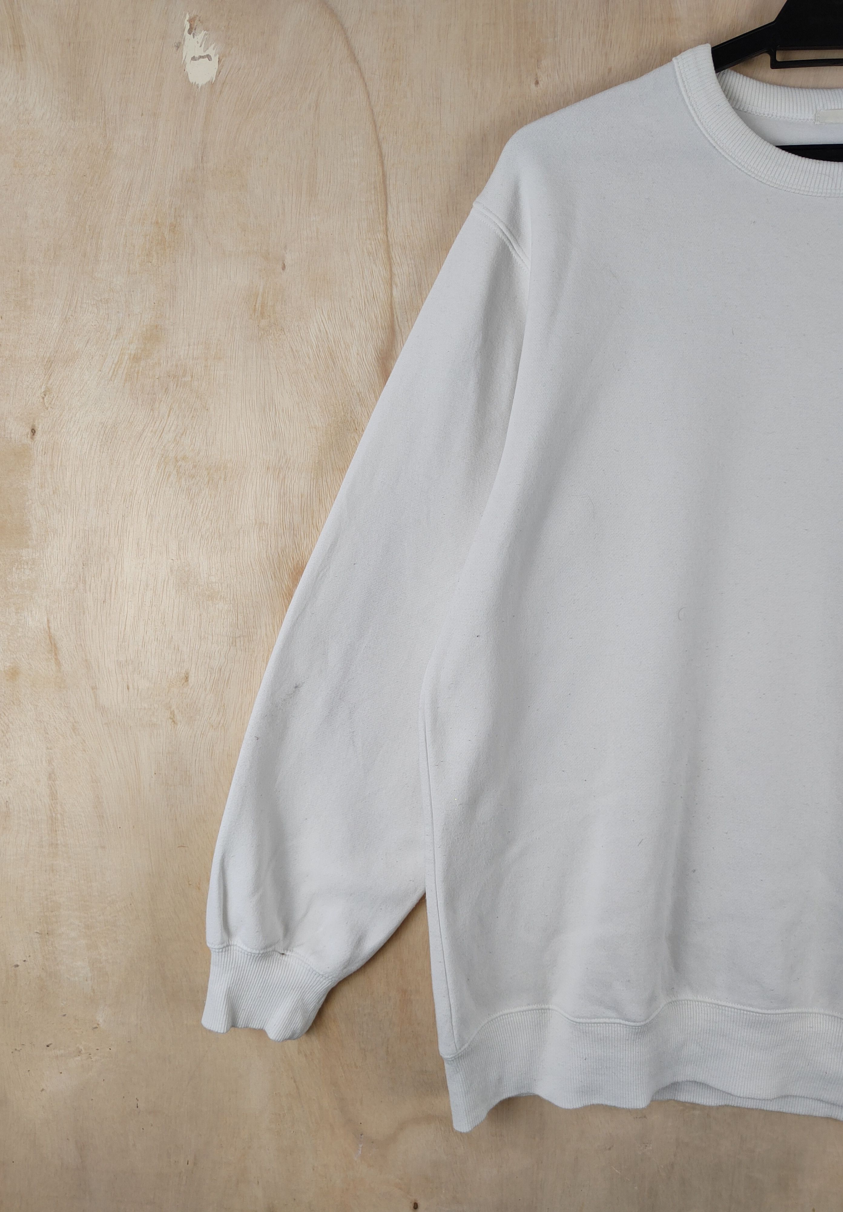 GU GU White plain vintage Sweatshirts #2633 Size US L / EU 52-54 / 3 - 3 Thumbnail