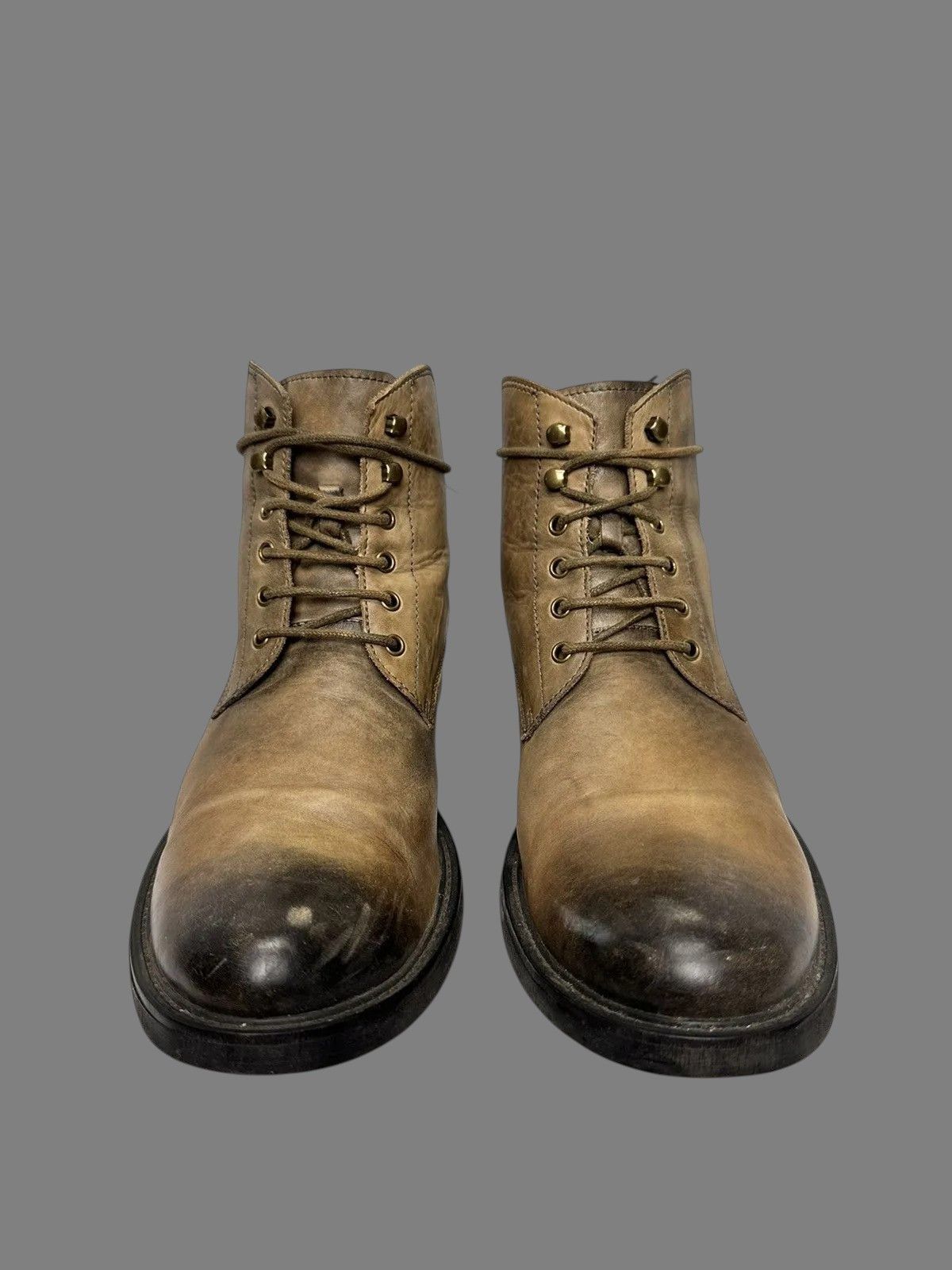 14th Addiction McCrain Brown Leather Boots Rugged Vintage Outdoor Style Size US 9 / EU 42 - 4 Thumbnail