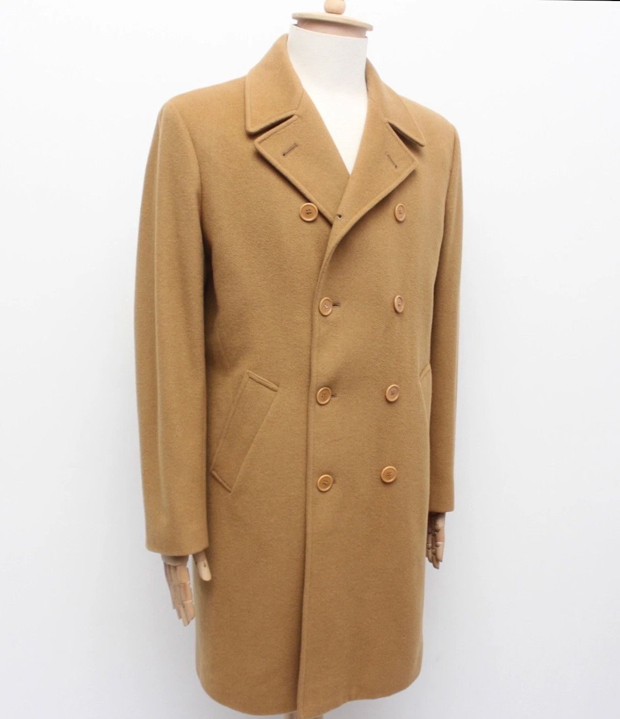 Helmut Lang HELMUT LANG Camel Wool ARCHIVE Long Double Breasted Coat 52 Size US L / EU 52-54 / 3 - 3 Thumbnail