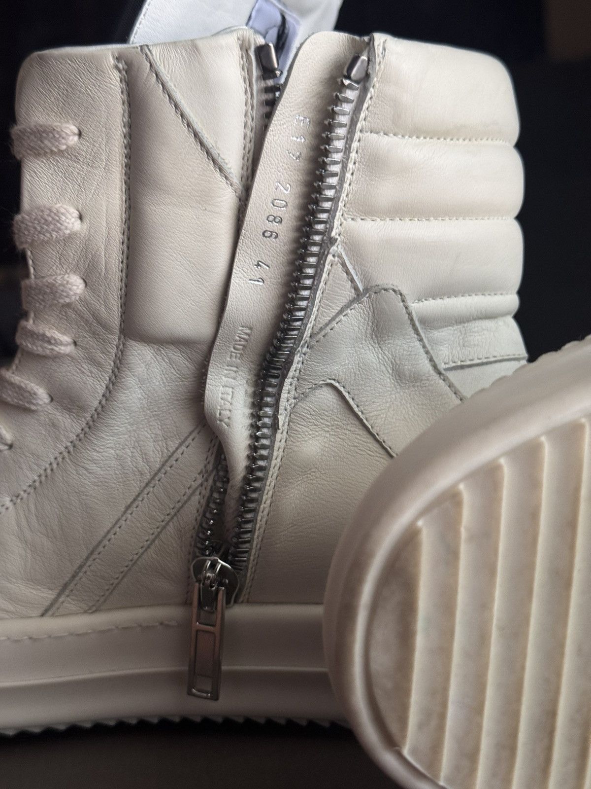 Rick Owens Rick Owens White Geobasket Size US 8 / EU 41 - 5 Thumbnail