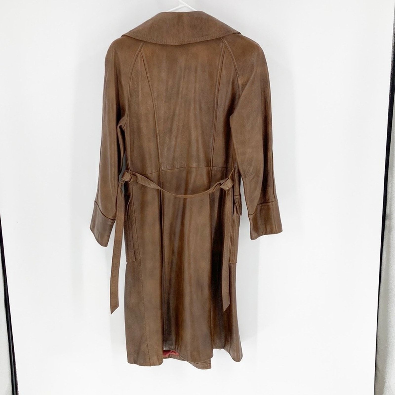 Vintage Vintage Marquis of London faux Leather Trench Coat size L Size L / US 10 / IT 46 - 2 Thumbnail