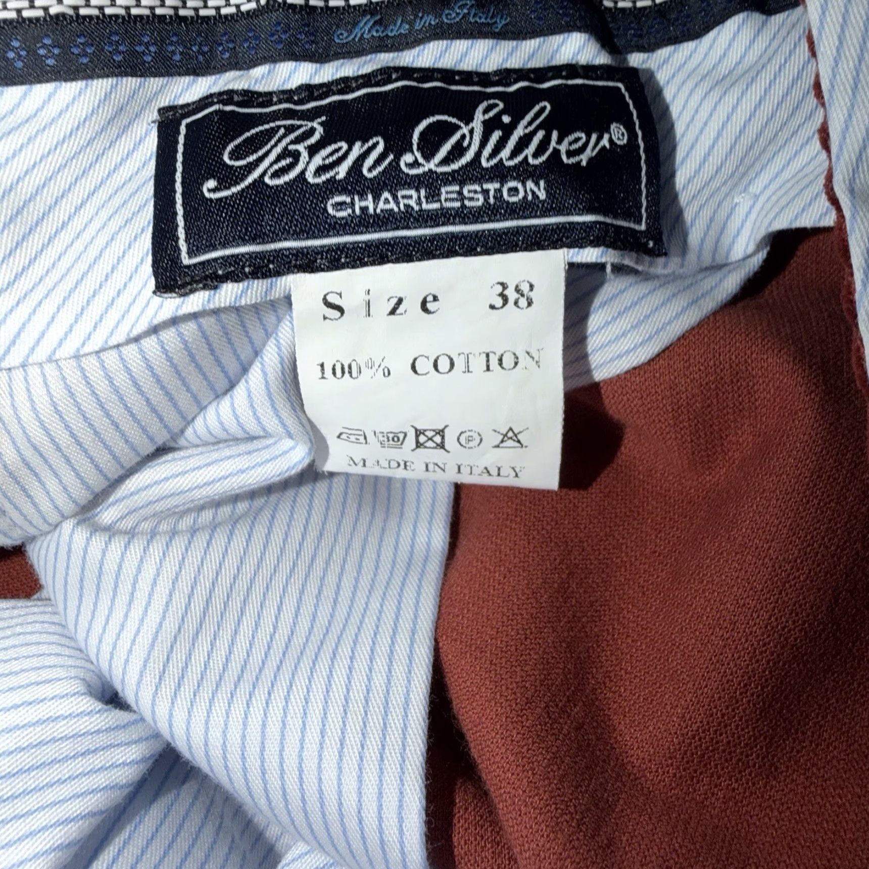 Velvet Ben Silver Charleston Pants Men’s 36x32 Brown Corduroy Velvet Italy Cuffed Size US 38 / EU 54 - 3 Thumbnail