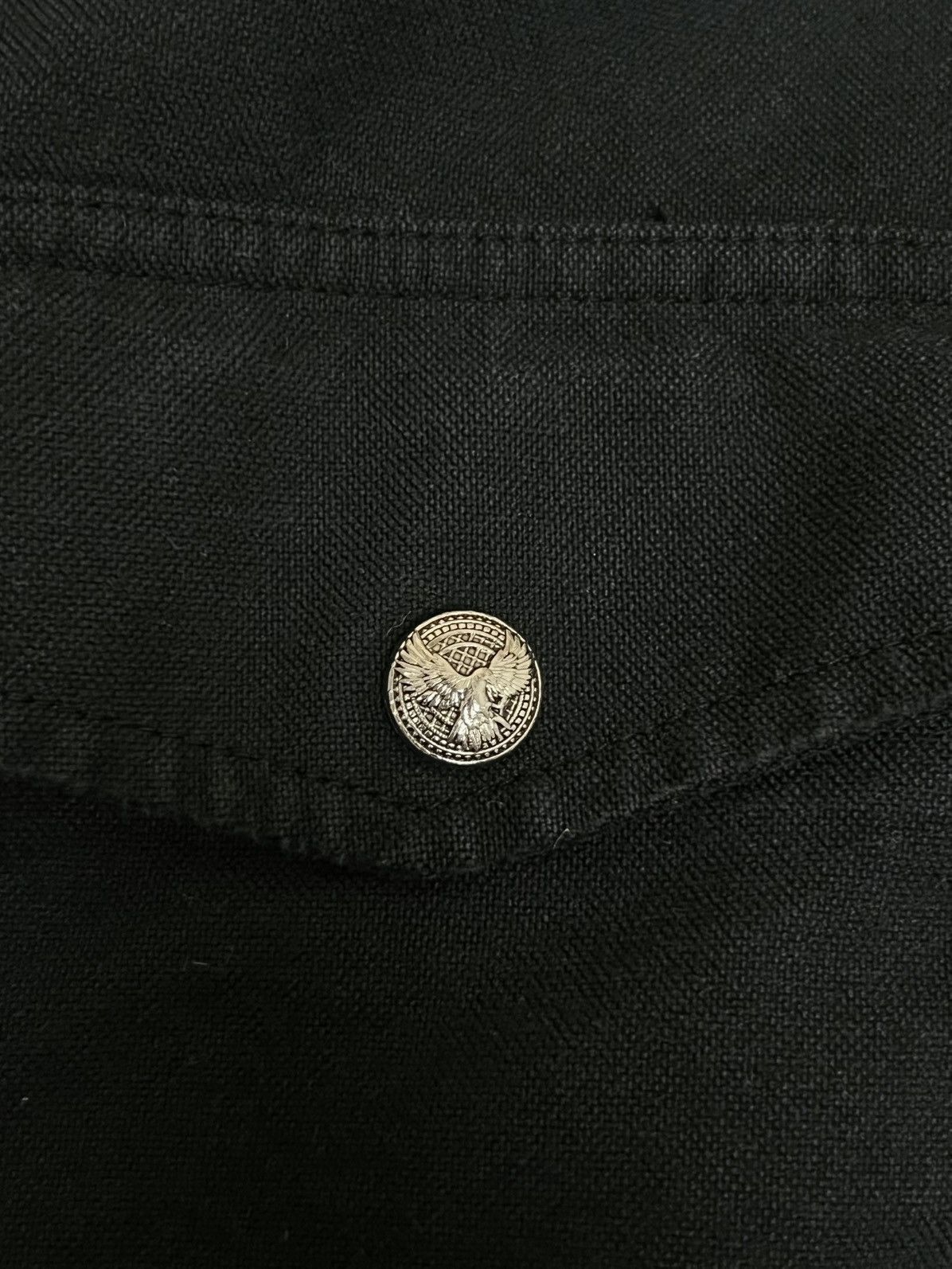 Balmain Balmain FW12 “Eagle Button“ Distressed Western Shirt Size US S / EU 44-46 / 1 - 2 Thumbnail