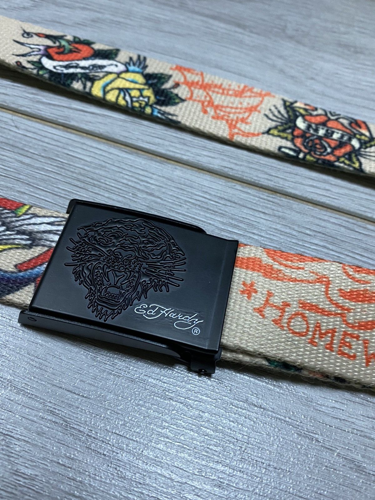 Ed Hardy Ed Hardy vintage sea 🌊 ship overprint skull belt Size ONE SIZE - 4 Thumbnail