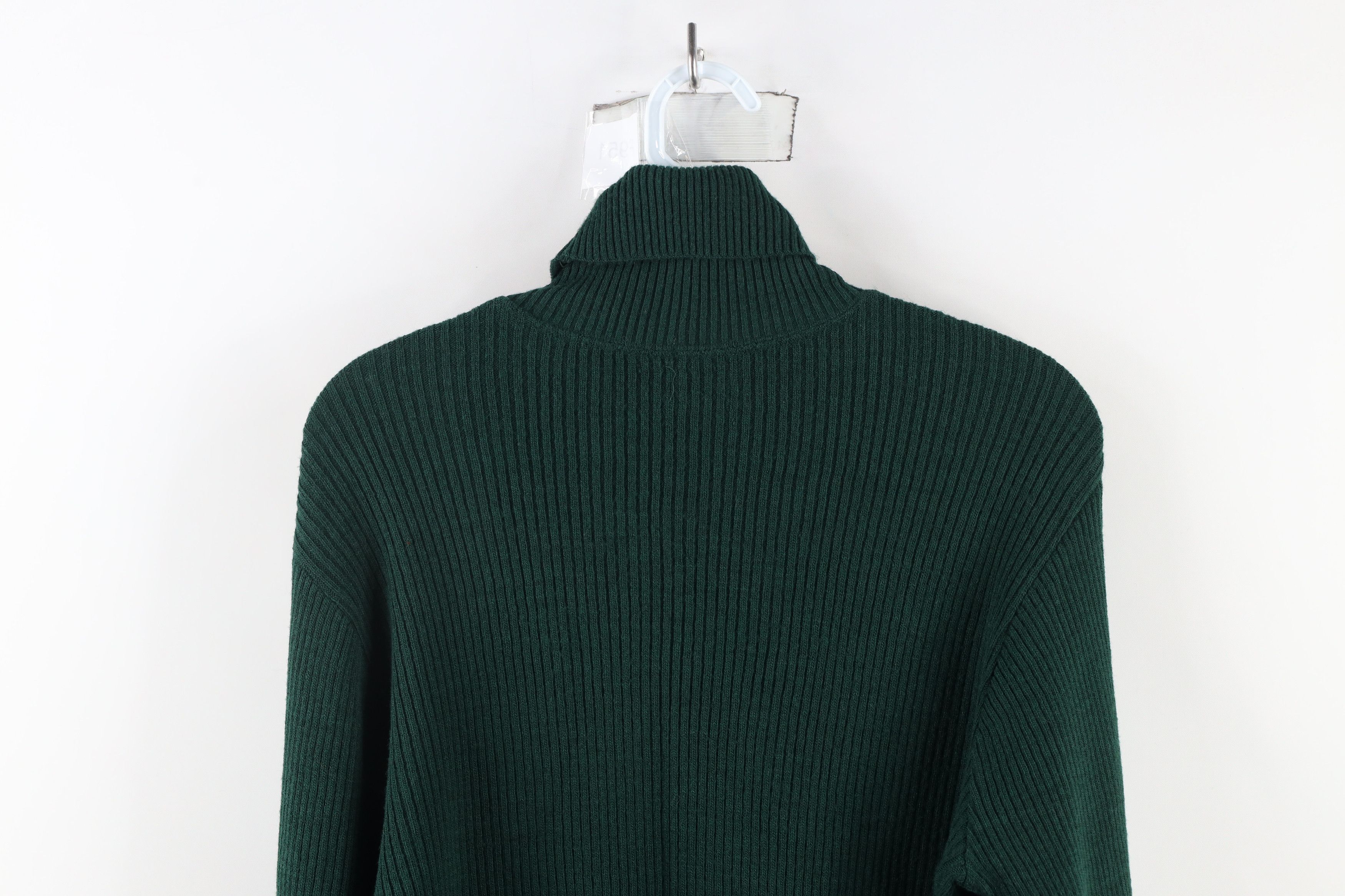 Vintage Vintage 70s Streetwear Ribbed Turtleneck Sweater Green USA Size L / US 10 / IT 46 - 6 Thumbnail
