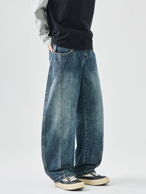 Vintage Men's Retro Heavyweight Washed Loose-fitting Jeans Size US 32 / EU 48 - 3 Thumbnail