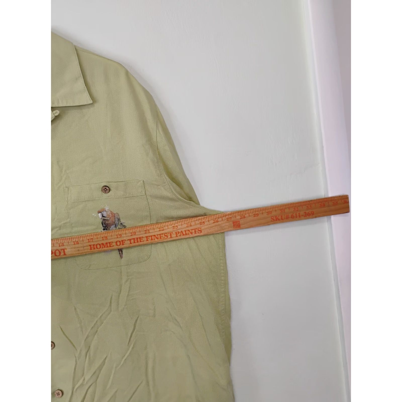 Vintage Caribbean Shirt Hawaiian Short Sleeve Button-Up Mens XL Tencel Green Parrot Island Size US XL / EU 56 / 4 - 6 Thumbnail