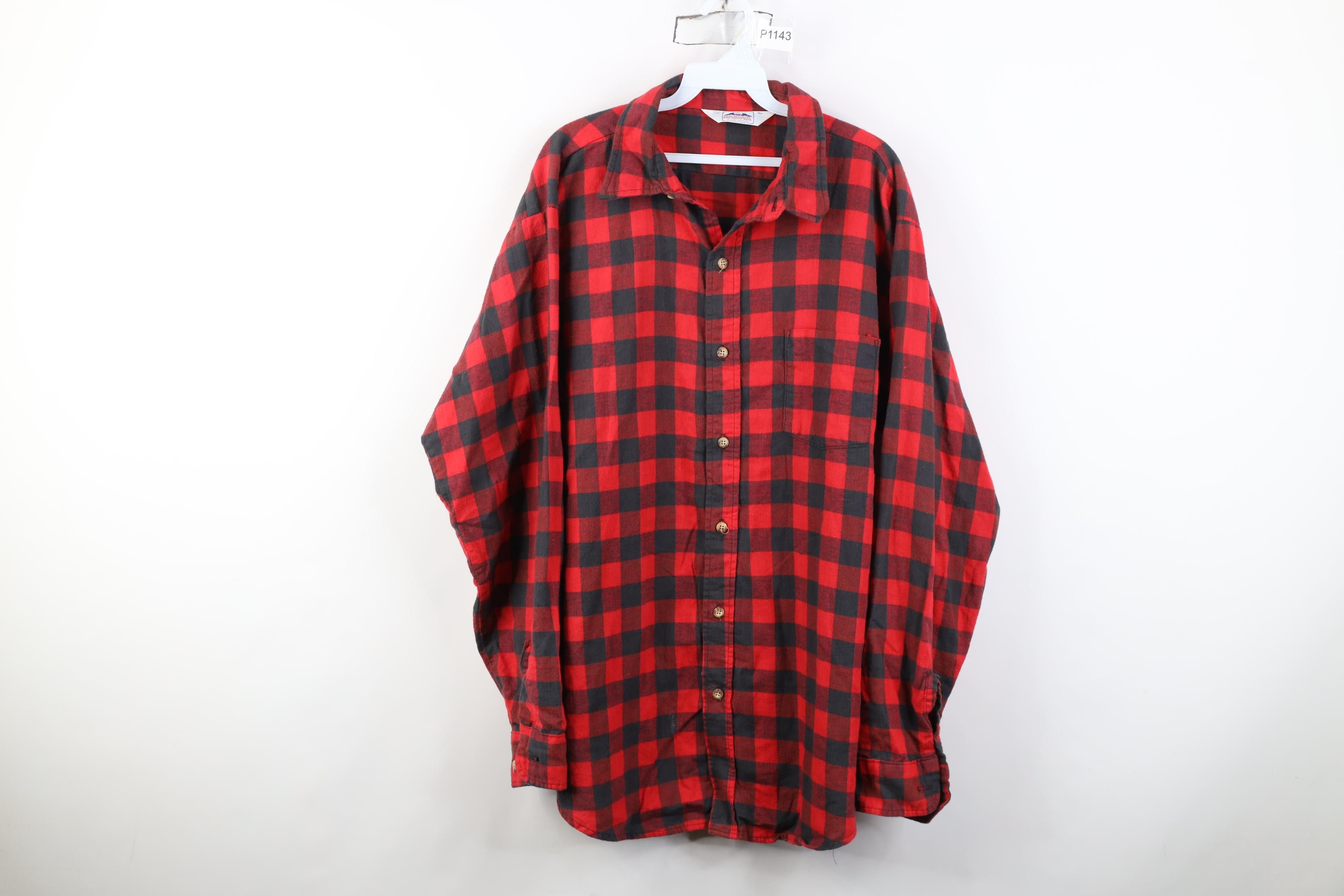 FiveBrother Vintage 70s Five Brother Collared Button Shirt Plaid USA Size US XL / EU 56 / 4 - 1 Thumbnail