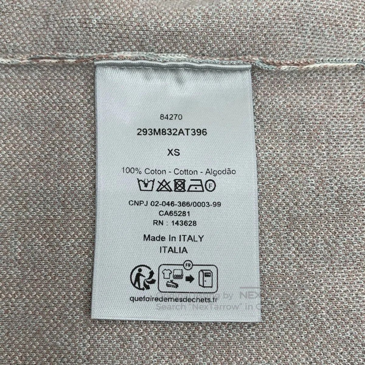 Dior Gray Patterned Short Sleeve Polo Top XS. Size US XS / EU 42 / 0 - 8 Thumbnail