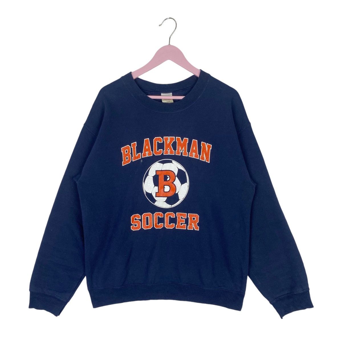 Gildan Blackman Soccer Big Logo Sweatshirt Crewneck Pullover Jump Size US M / EU 48-50 / 2 - 1 Thumbnail
