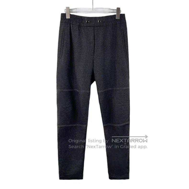 Brunello Cucinelli Brunello Cucinelli Dark gray beaded wool casual long pants Size US 26 / EU 42 - 1 Thumbnail