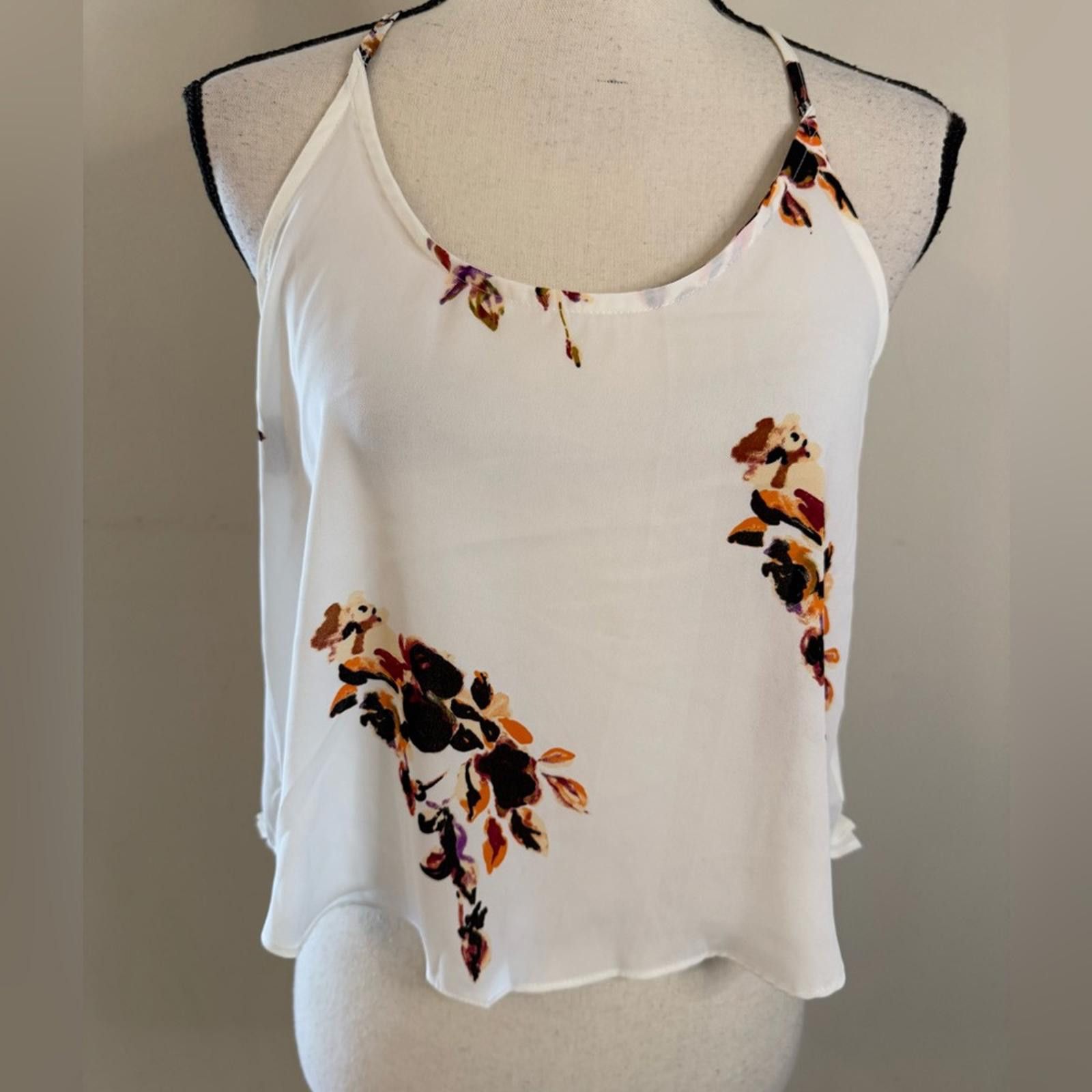 AUTRY Astr white cropped floral ruffled tank top SZ Medium Size M / US 6-8 / IT 42-44 - 1 Thumbnail