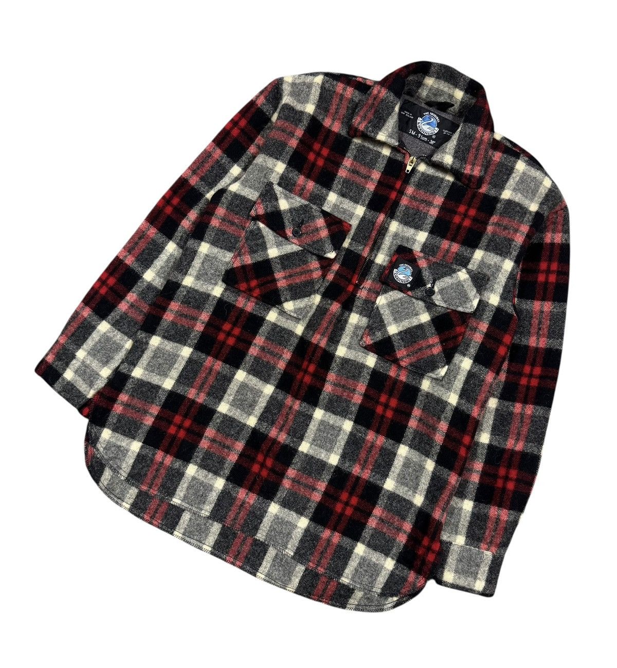 Japanese Brand Swandri Tartan Half Zipper Wool Pullover Shirt Size US S / EU 44-46 / 1 - 6 Thumbnail