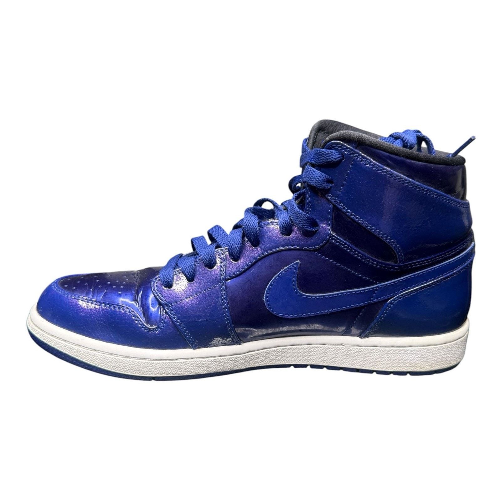 Nike Nike Air Jordan 1 Retro High Deep Royal Blue Patent Leather Size US 10.5 / EU 43-44 - 7 Thumbnail