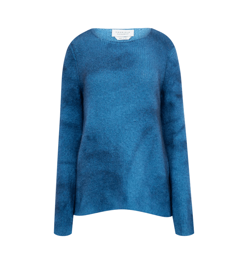 Gabriela Hearst o1h1sh11225 Chivall Crew Neck Sweater in Blue Size M / US 6-8 / IT 42-44 - 1 Thumbnail