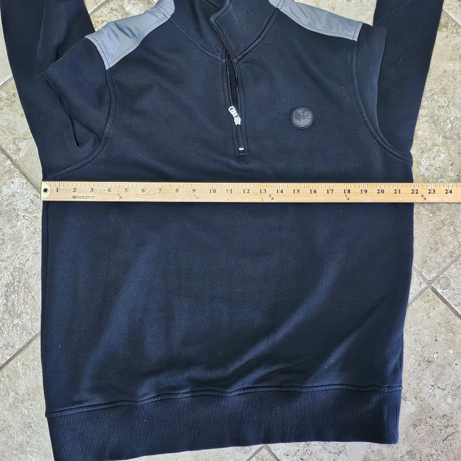 Michael Kors Michael Kors Mens 1/4 Zip Cotton Black Sweater Size Large Size US L / EU 52-54 / 3 - 7 Thumbnail