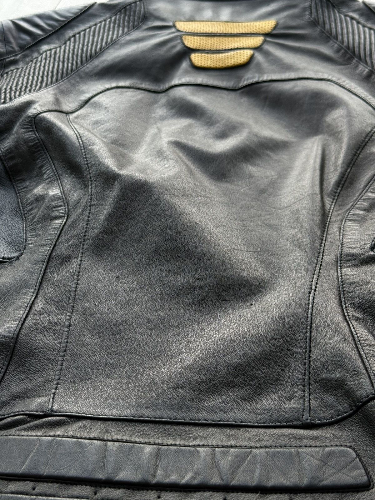Ralph Lauren Black Label ARCHIVE 5/5 LEATHER MOTO JACKET WITH RIBBED ARMOR DETAILING Size US M / EU 48-50 / 2 - 12 Thumbnail