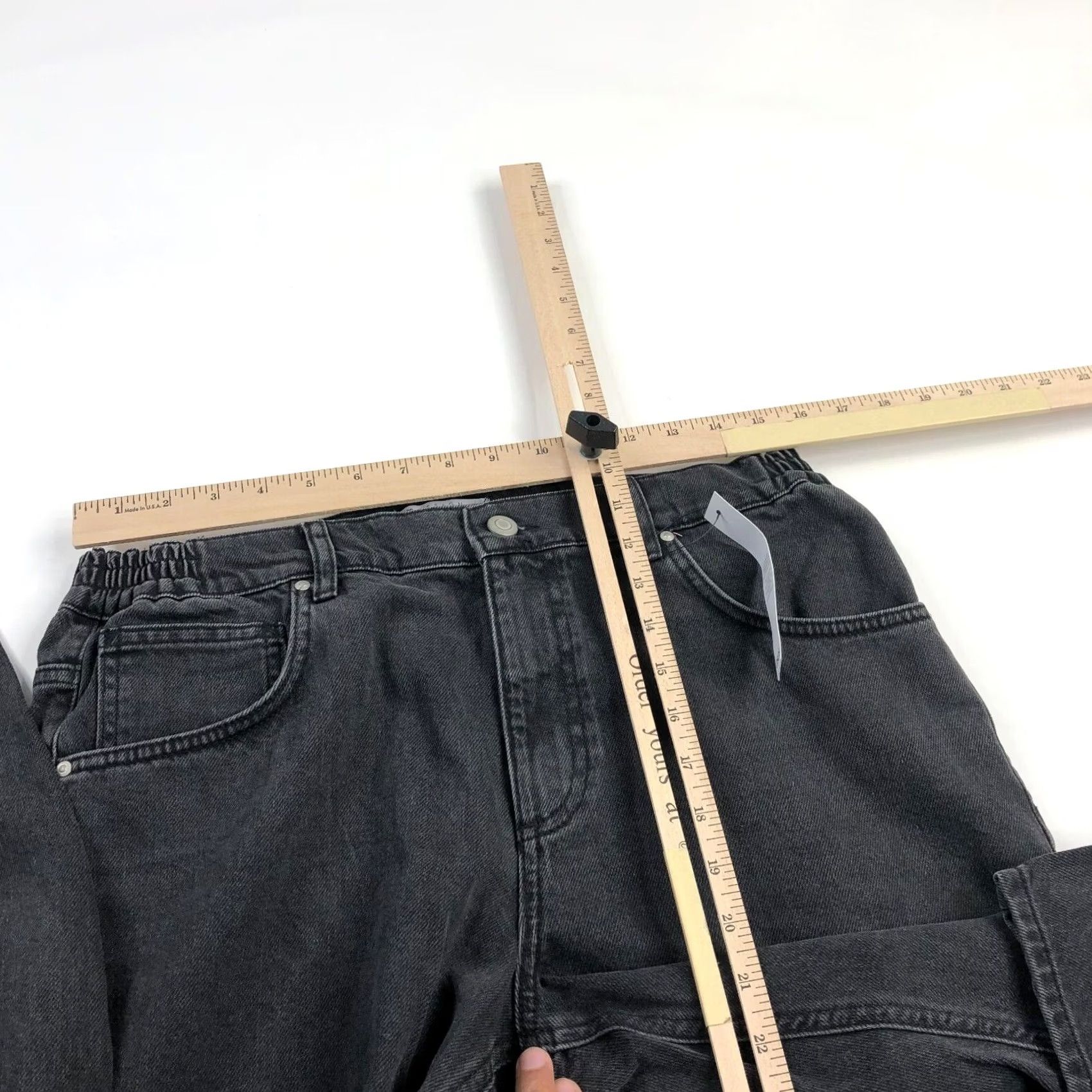 Asos ASOS Design Women's High Rise Relaxed Dad Boyfriend Black 34 x 30 NEW Jeans Size ONE SIZE - 5 Thumbnail