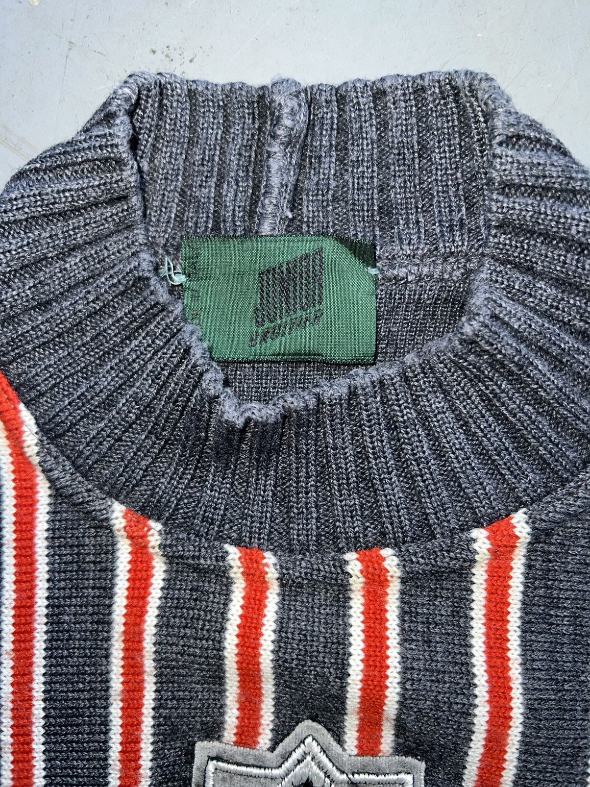Jean Paul Gaultier Jean Paul Gaultier Junior 90s striped knit sweater with logo Size US XL / EU 56 / 4 - 5 Thumbnail