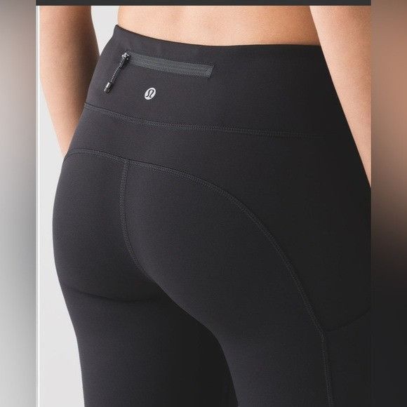 Lululemon LULULEMON Speed Tight III Ruched Ankle Black Full Legging Po Size 28" / US 6 / IT 42 - 1 Thumbnail