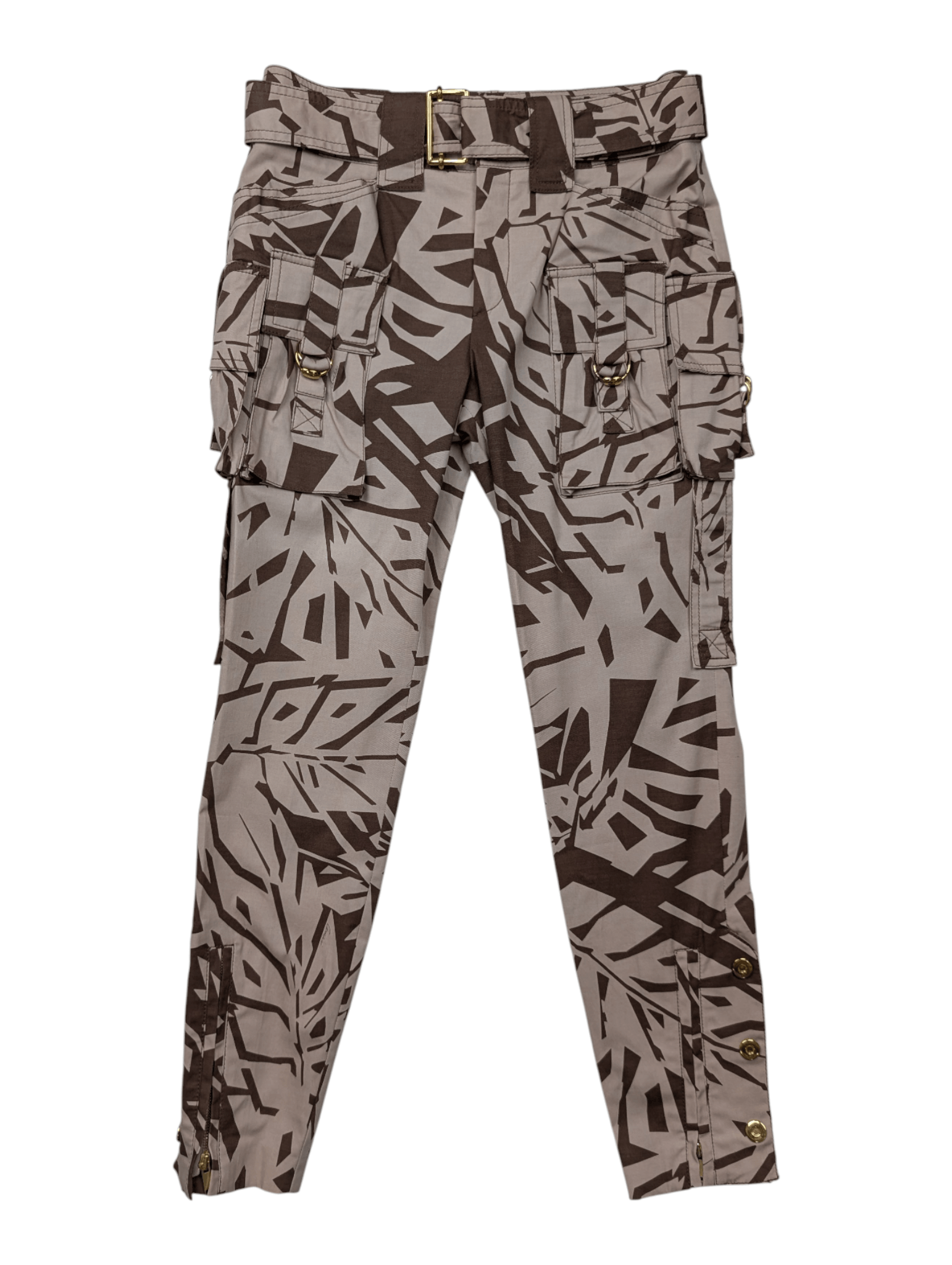 Gucci Gucci Beige Safari Pattern Cargo Pants Size 26" / US 2 / IT 38 - 1 Thumbnail