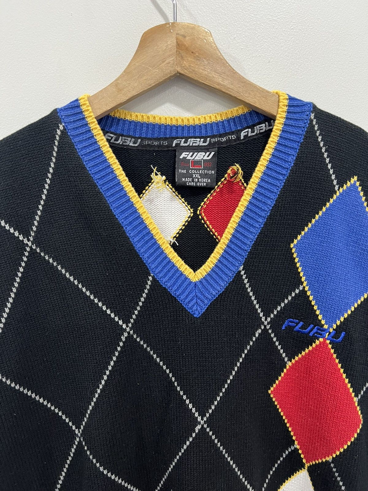 Fubu Vintage Fubu Y2K Sweater Vest Knit argyle xxl Size US XXL / EU 58 / 5 - 3 Thumbnail