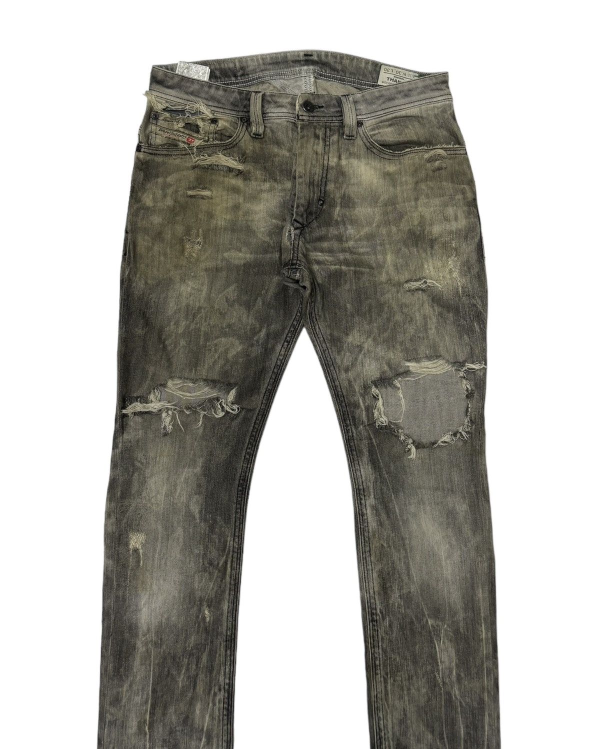 Diesel 🔥DIESEL RARE SNAKE SKIN STYLE ROCKSTAR DISTRESS DENIM JEANS Size US 32 / EU 48 - 5 Thumbnail
