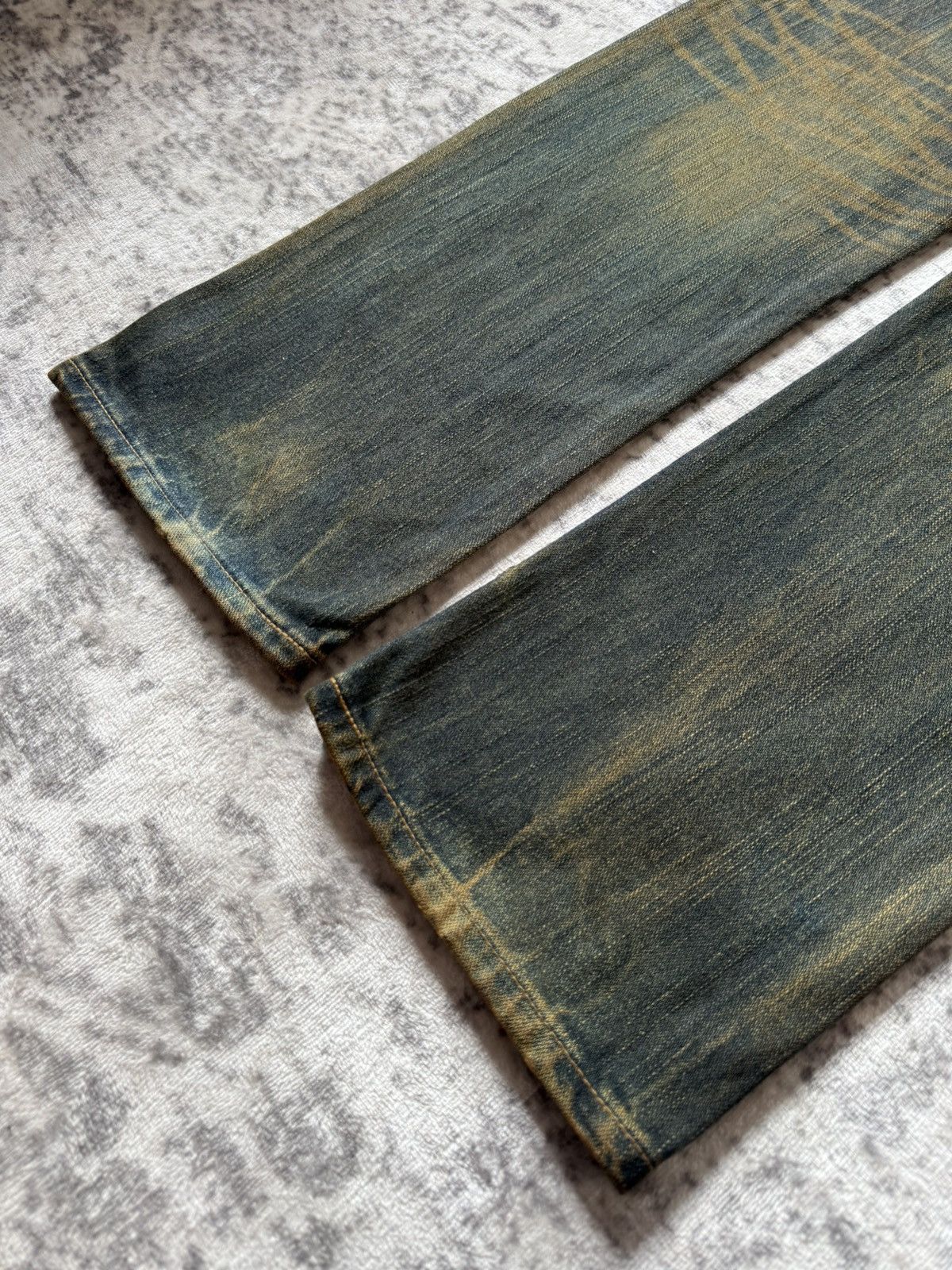 If Six Was Nine 2000s Wrangler Heavy Mud Wash Straight Loose Jeans Size US 30 / EU 46 - 16 Thumbnail
