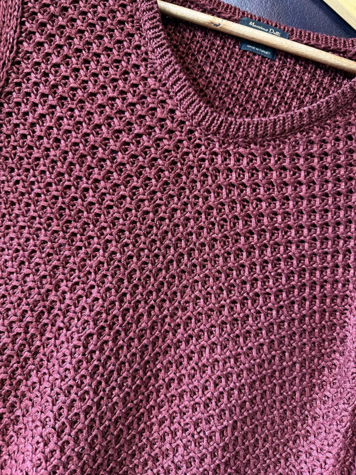 Other Burgundy knit sweater in size L Size ONE SIZE - 4 Thumbnail