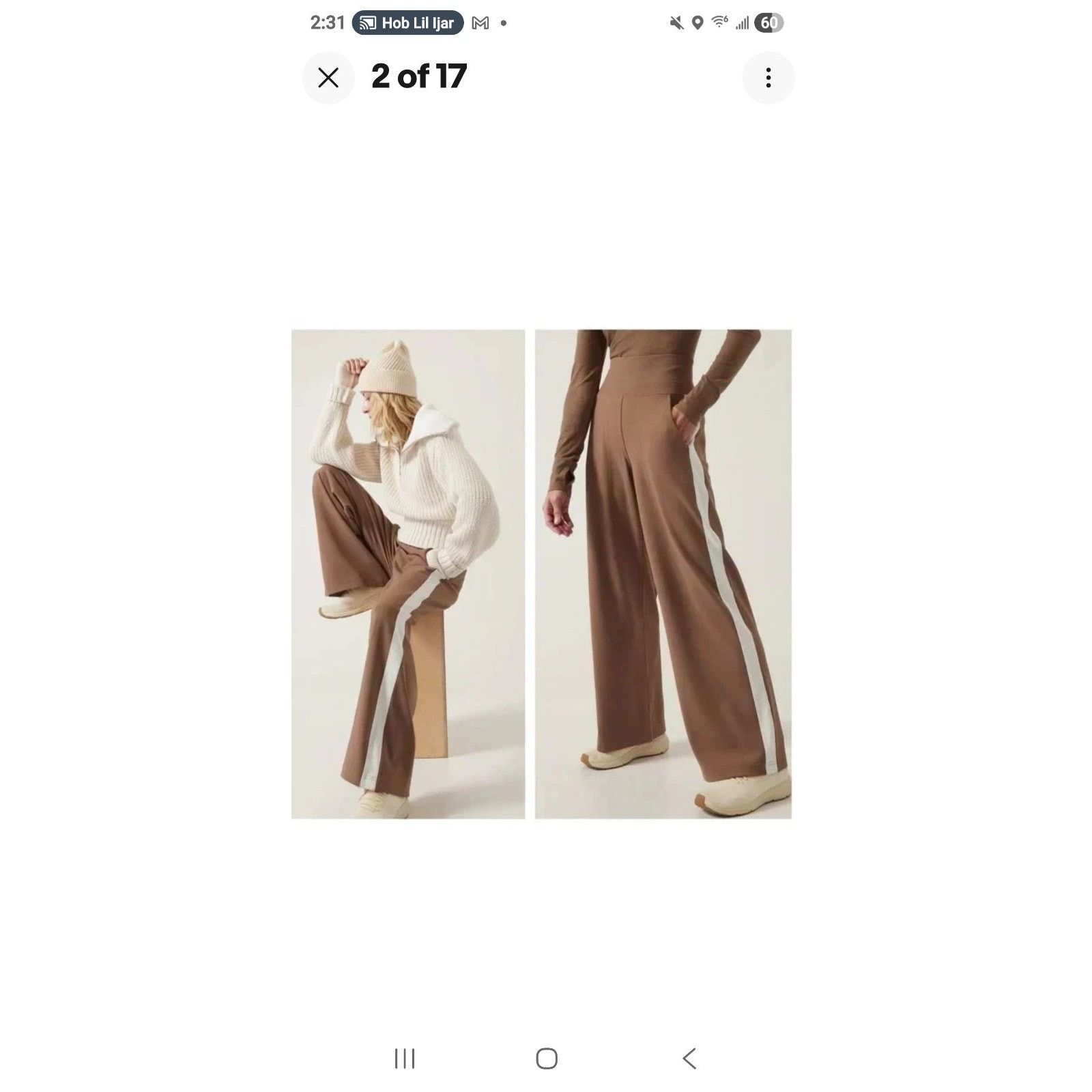 Athleta Athleta Venice Colorblock Wide Leg Pant Rustic Magnolia1X Size 40" / US 18 - 4 Thumbnail