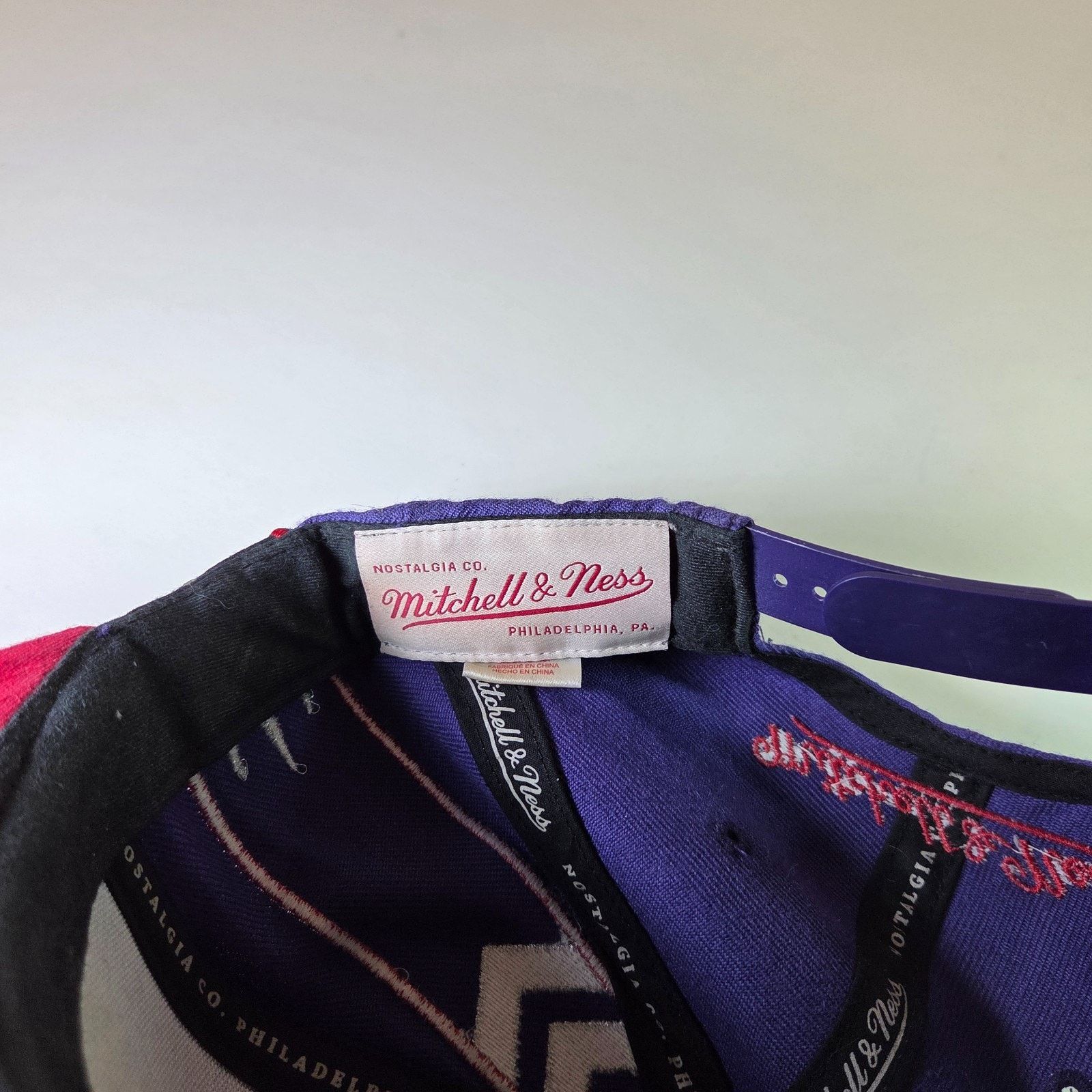 Mitchell & Ness Toronto Raptors Mitchell & Ness Snapback Hat Purple Red Size ONE SIZE - 8 Thumbnail
