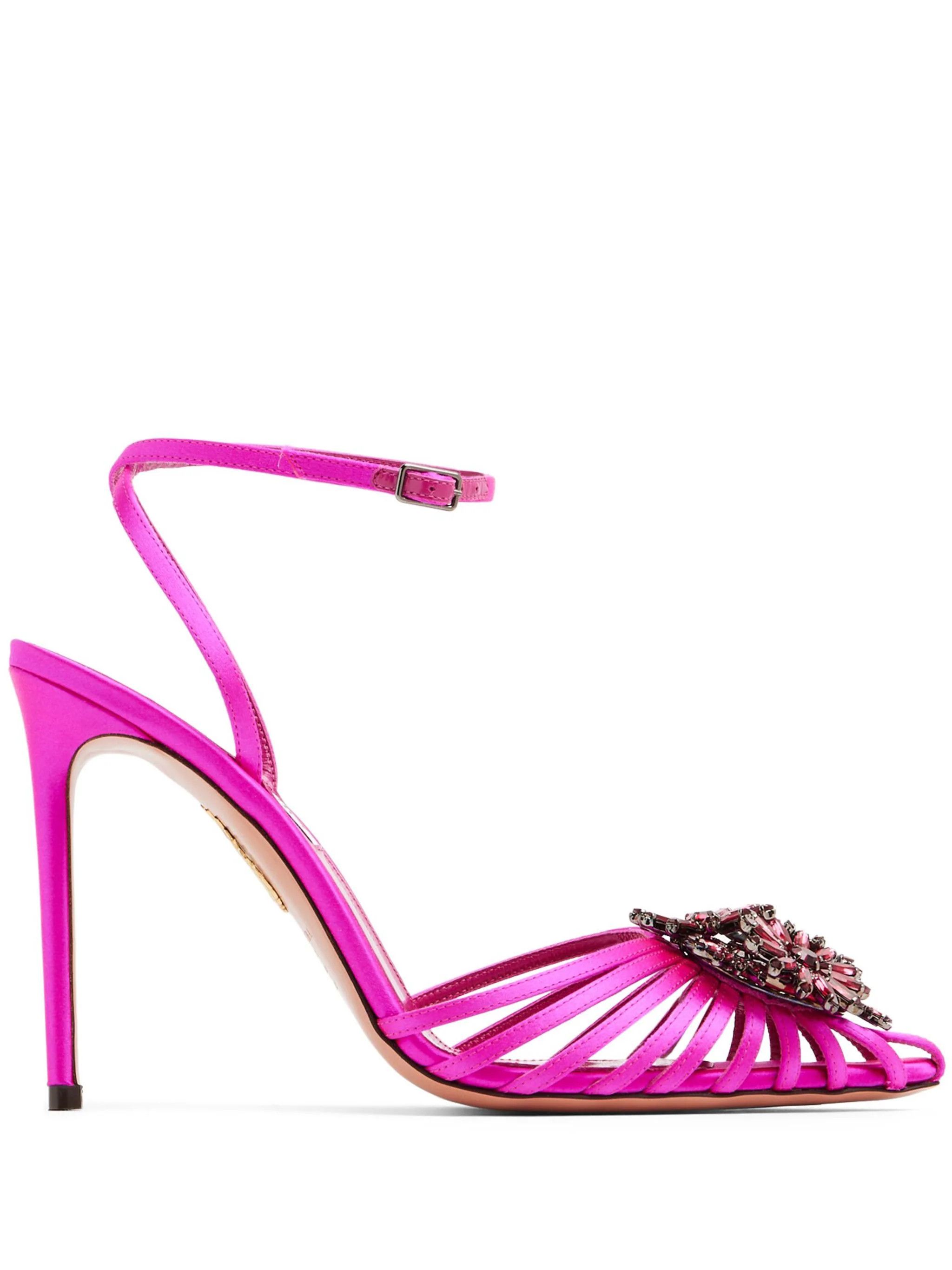 Aquazzura o1srvl11e1024 Heel in Pink Size US 7 / IT 37 - 2 Thumbnail
